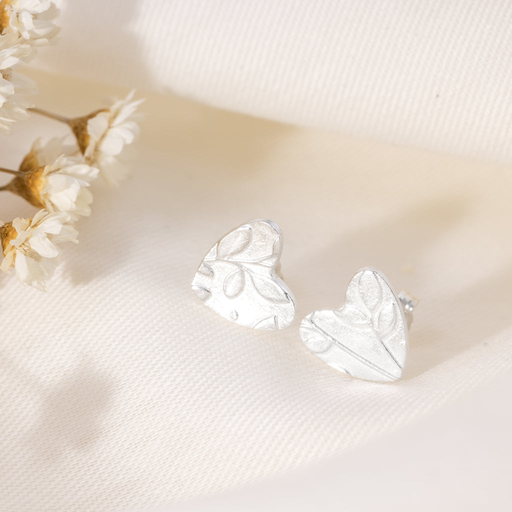'As you are' - fine silver stud earrings