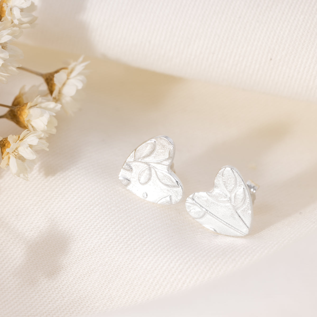 'As you are' - fine silver stud earrings
