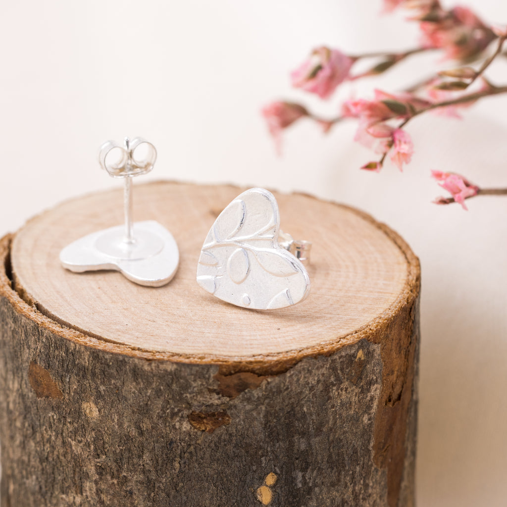 'As you are' - fine silver stud earrings